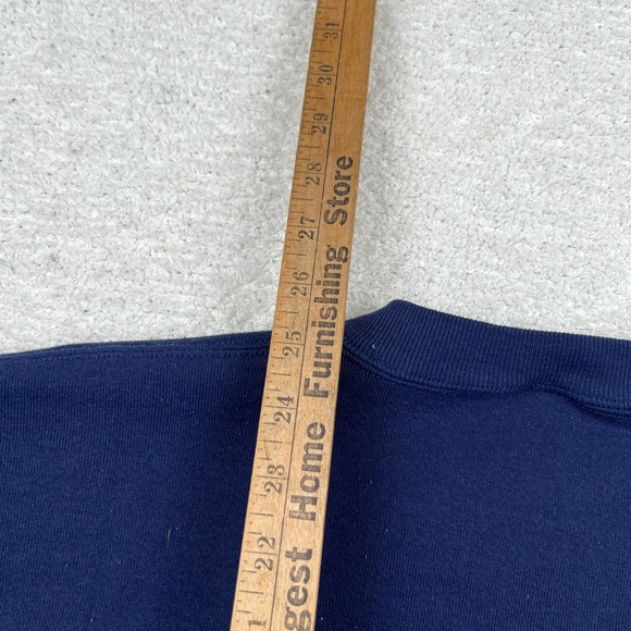 VTG Russell Athletic Crewneck Sweatshirt Navy Blue Made in USA Mens Large 90s - Picture 8 of 9